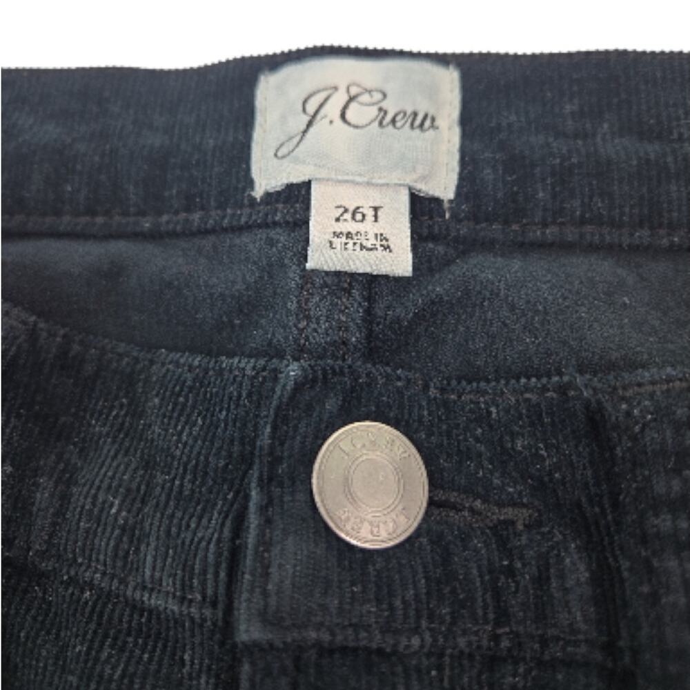 J.Crew | Black 9" Vintage Straight Corduroy Pants | Size 26T (Tall) - Picture 3 of 5